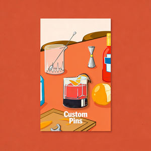 Toptan üretim moda metal el sanatları yaka iğneler broş özel giyim dekoratif aksesuarlar sert yumuşak emaye iğne negroni - Product Image 2