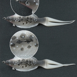 Nuovo Esca Morbida a Forma di Flounder, Esca in Silicone Premier con Coda a Forchetta, 13cm 8g, Alta Simulazione con Occhio 3D, Esca per Pesca al Piatto - Product Image 5