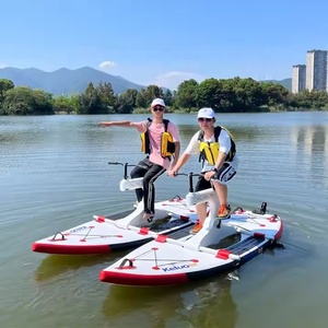 Bateaux gonflables de course de lac de flotteur avec la bicyclette d'eau de mer de pédale - Product Image 5