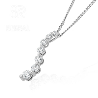 Collier pendentif en diamant de laboratoire en vente chaude, certifié IGI, argent 925, diamant de laboratoire rond, collier pendentif de voyage de vie, bijoux