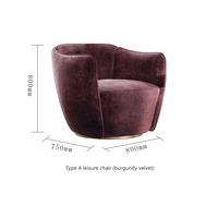 Chaise de luxe légère pour salon, meubles pour la maison, canapé simple en tissu, chaise italienne de négociation de loisirs, fauteuil très simple