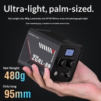 Luz de Relleno COB de Alta Potencia de 80W, Portátil, para Exteriores, Fotografía Profesional, Grabación de Video, Iluminación de Escenario, con Batería de Litio