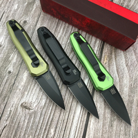 Couteau pliant miniature KS 7500, lame en acier 8Cr13Mov, manche en alliage d'aluminium, couteau de survie tactique pour le camping en plein air, EDC, chasse