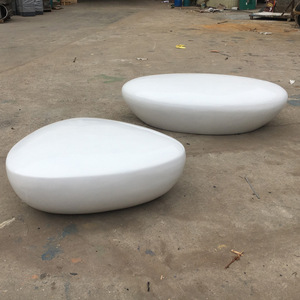 Silla de Espera Ovalada de Fibra de Vidrio, Muebles Comerciales Duraderos, Diseño Minimalista, Uso en Pisos Duros - Product Image 1