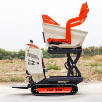Mini-dumper sur chenilles direct usine, levage hydraulique personnalisé, capacité 500 kg, poids de la machine, garantie 1 an, moteur et boîte de vitesses inclus