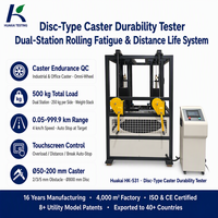Machine d'essai de durabilité des roulettes de type disque, testeur de fatigue par roulement sur obstacle pour roues industrielles et de bureau, 800 mm, 500 kg, PLC