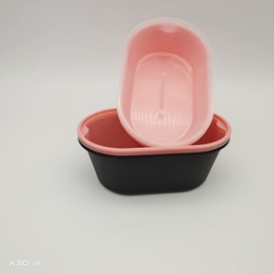 Contenedor Rectangular Desechable de Plástico PP de Grado Alimenticio de 350 ml, Apto <span class=keywords><strong>para</strong></span> Refrigerador y Microondas, con Tapa - Product Image 2