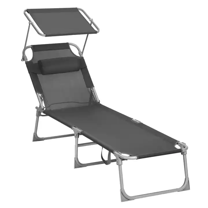 Beach Chair Folding Bed Adjustable Garden