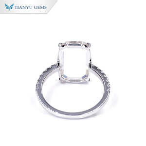 Tianyu gemas personalizado corte de gran tamaño de moissanite de oro puro anillo de mujer - Product Image 5
