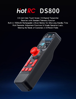 Système radio HOTRC DS800 8CH 8 canaux 2.4G avec écran tactile couleur, émetteur télécommande PWM 8CH, récepteur pour bateau de pêche RC