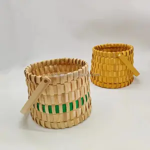 Eco Friendly Wholesale Handmade Chip Wood Gift Baskets