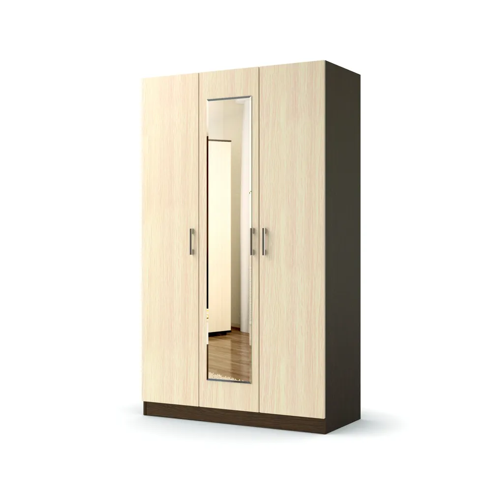 Factory supply wood bedroom wardrobe closet 2 doors colors customized modern bedroom wardrobe with mirror