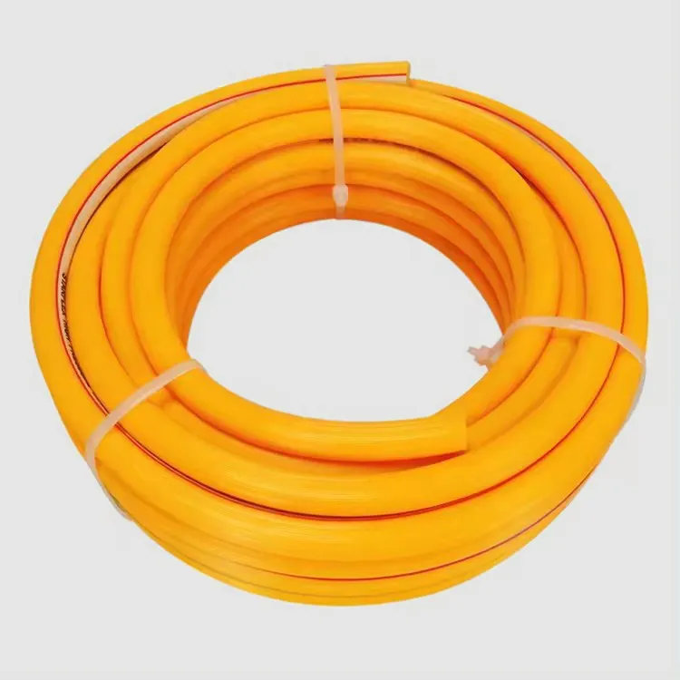 600 750 psi 1/4 3/8 "1/2 pouces ID jaune Super résistance à l'abrasion PVC tuyau renforcé de pulvérisation pour le transfert à haute pression du gaz de l'air