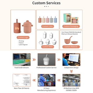 Botella de silicona para bebé de alta capacidad de 350ml, portátil, sin derrames, bonito diseño de cápsula, vaso de agua personalizado, taza de paja de silicona - Product Image 5