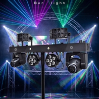 Kits de système d'éclairage de barre de fête à LED derby stroboscope tête mobile par 4 en 1 éclairage DJ avec support T bar éclairage de scène à LED
