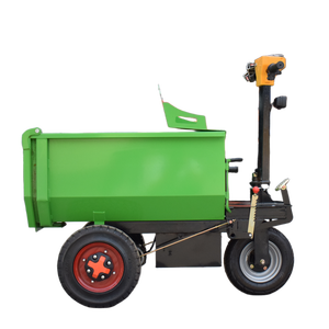 Carretilla Eléctrica Verde con Motor de 1000W, Cuatro Ruedas, Construcción de Acero, Uso Industrial Móvil en Obras - Product Image 3
