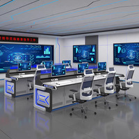 Console de surveillance et de commande incurvée de haute technologie pour salle de contrôle et centre de sécurité
