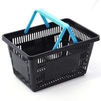 Panier de courses écologique pour supermarché avec roulettes, design épaissi, grande capacité 22L, 2 poignées