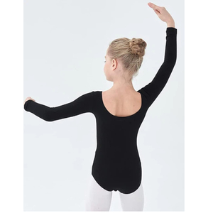 Maillot de <span class=keywords><strong>Ballet</strong></span> para Niñas, Manga Larga, Mezcla de Algodón, Traje de Danza para Gimnasia - Product Image 2