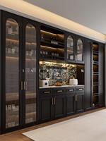 Buffet sur mesure de style français, meuble de salle à manger haut de gamme, buffet de luxe, meuble modulaire en panneaux, bois, cuisine, hôtel