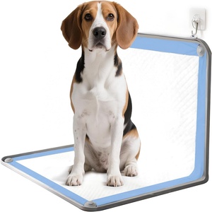 Support réutilisable pour tapis de propreté pour chiens en silicone avec rebord surélevé antidérapant pour l'apprentissage de la propreté des chiots - Product Image 1