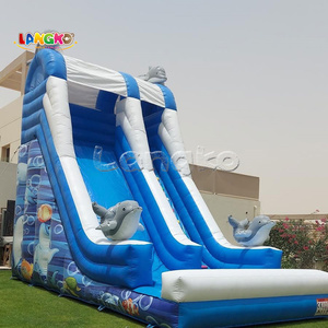 Toboggan aquatique gonflable sur le thème de la <span class=keywords><strong>plage</strong></span> et des tongs, grand format, double piste, pour fêtes estivales - Product Image 4