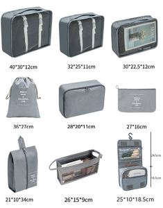 New Style Large 9 Pcs Set <b>Suitcase</b> Organizers Bag Compression Packing Cubes for Travel - Product Image 6