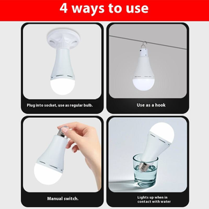 Bombilla LED <span class=keywords><strong>de</strong></span> Emergencia con Sensor Mr11 <span class=keywords><strong>de</strong></span> 12W, E27, Globo <span class=keywords><strong>de</strong></span> Plástico, con Batería Integrada <span class=keywords><strong>de</strong></span> 1200mA AC, para Iluminación Residencial, Dormitorios y Camping - Product Image 2