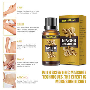 Vente en gros Offre Spéciale 100% naturel minceur drainage du ventre massage gingembre perte de poids huile essentielle - Product Image 3
