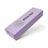 Boîte à pizza personnalisée avec tiroir coulissant, emballage rectangulaire pour pâtes et pizzas individuelles, mini-conteneur en carton pour pizza