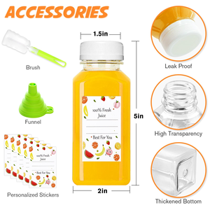 Custom Printing Square 350ml 550ml Transparent Plastic PET Beverage <b>Bottle</b> Empty 50ml Bpa Free Plastic Drinking Juice <b>Bottle</b> - Product Image 4
