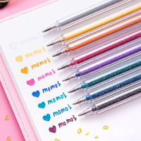 Stylo gel pailleté en plastique Leyi, corps triangulaire, poudre de paillettes bicolore, pour carnet, populaire sur TikTok et Internet, modèle neutre 801