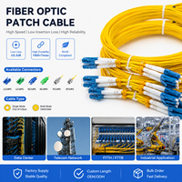 Kabel Patch Fiber Optik Multi-mode SM Dupleks Dalam Ruangan dengan Jaket PVC LSZH untuk Sistem Telekomunikasi Kantor, Jaringan Wi-Fi yang Andal