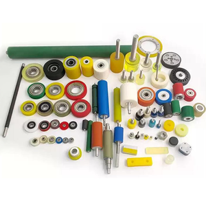 Rol dilapisi karet kustom lem Pu rol karet silikon Pu awet suhu tinggi tidak bertenaga Roller Idler - Product Image 2