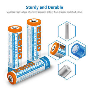 AA/ <span class=keywords><strong>AAA</strong></span>/9V 배터리 <span class=keywords><strong>1.2v</strong></span> 2800 <span class=keywords><strong>mah</strong></span> 1100MAH <span class=keywords><strong>500</strong></span> <span class=keywords><strong>MAH</strong></span> Ni-Mh 충전식 배터리 장난감/라디오 배터리 고용량 - Product Image 6
