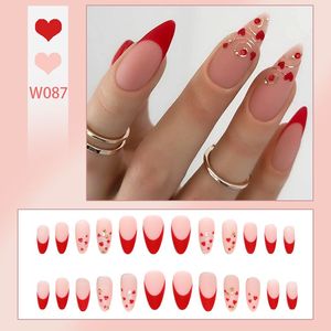 Luxe 3D français amande forme ongles violet motif <span class=keywords><strong>manucure</strong></span> ongles conseils hommes détachable étanche Non toxique autocollants décalcomanies - Product Image 2