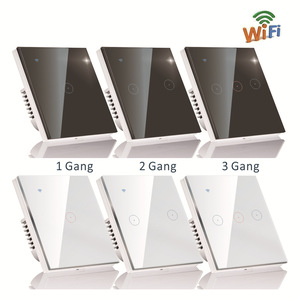공장 가격 1/2/<span class=keywords><strong>3</strong></span>/4 갱 2way Tuya Smartlife 와이파이 벽 터치 스마트 라이트 스위치 인터럽터 <span class=keywords><strong>WiFi</strong></span> 필요 중립 라인 - Product Image 4