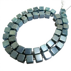 Cuentas de Piedra Lunar Natural con Recubrimiento Místico AB de 6-7mm - Product Image 1