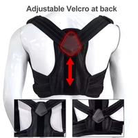 FSPG Ceinture de soutien lombaire réglable pour le bas du dos, conception respirante pour la correction de la posture des épaules supérieures, professionnelle