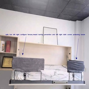 Популярная комнатная индивидуальная интеллектуальная горизонтальная Скрытая двухъярусная подъемная кровать безопасная для окружающей среды настенная кровать - Product Image 5