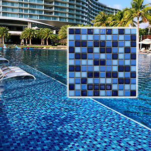 300mm*300mm Quadratische Glasmosaikfliese, Kristallmosaikfliese, Schillernde Fliese für Küchen-, Badezimmer- und Schwimmbadgestaltung - Product Image 6