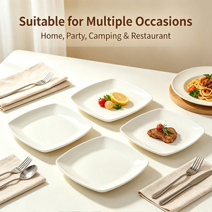 <span class=keywords><strong>Assiette</strong></span> à Salade <span class=keywords><strong>Blanche</strong></span> en Mélaminé Incassable de Haute Qualité, <span class=keywords><strong>Assiette</strong></span> <span class=keywords><strong>Carrée</strong></span> en Mélaminé pour Hôtel - Product Image 5