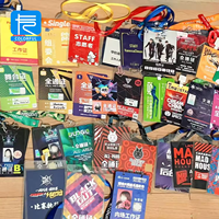 Badges VIP personnalisés en plastique, badges d'accès aux coulisses, badges pour le personnel des événements, cartes PVC avec cordon