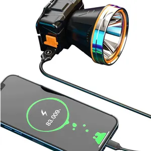 多機能Usb充電ヘッドマウント懐中電灯500Lm10w充電式ハンティングヘッドランプキャンプヘッドライト