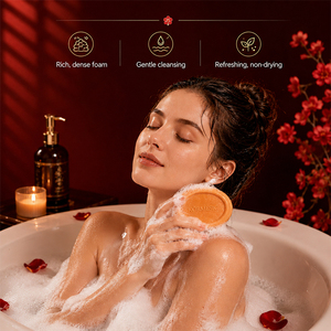 สบู่โคจิกแอซิด คอลลาเจน ไบรท์เทนนิ่ง 100 กรัม ยี่ห้อ KORMESIC ทำความสะอาดล้ำลึก ควบคุมความมัน บำรุงผิวบอบบาง สูตรเกาหลี ฮาลาล ธรรมชาติ - Product Image 2
