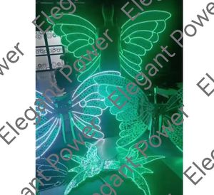 <span class=keywords><strong>Meilleur</strong></span> danseur Led Wings Costume de danse <span class=keywords><strong>du</strong></span> ventre Fairy Wings Cosplay pour la performance - Product Image 4