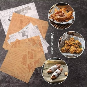 Bán Buôn Tùy Chỉnh In Logo Cấp Thực Phẩm <span class=keywords><strong>Greaseproof</strong></span> Wax Sandwich Bao Bì Giấy Cho Thực Phẩm Burger Chiên Gà Khoai Tây Chiên - Product Image 3