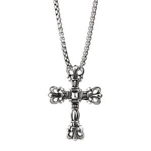 고품질 개성 유형 크로스 스테인레스 스틸 액세서리 락 쇼 쿨 중공 316L 스테인레스 스틸 목걸이 남성 - Product Image 6