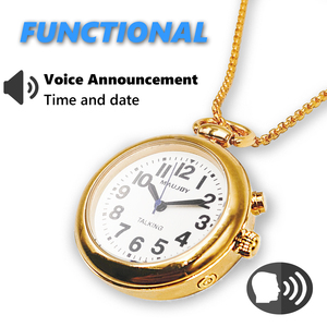 Montre porte-clés parlante en anglais américain, pendentif pour femme, montre parlante qui prononce <span class=keywords><strong>l</strong></span>'heure, <span class=keywords><strong>la</strong></span> date, <span class=keywords><strong>l</strong></span>'heure <span class=keywords><strong>d</strong></span>'alarme pour les personnes âgées ou aveugles - Product Image 2