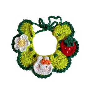 Collier tricoté pour chats - Serviette humide pour chat - Foulard abeille - Bavoir pour chien - Accessoire de déguisement mignon - Product Image 1